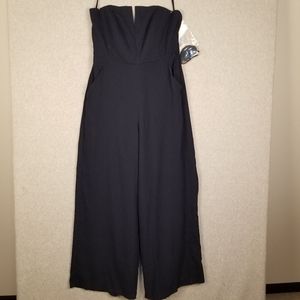 NWT Dessy Collection Vivian Diamond Midnight Blue Strapless Jumpsuit Sz 14R